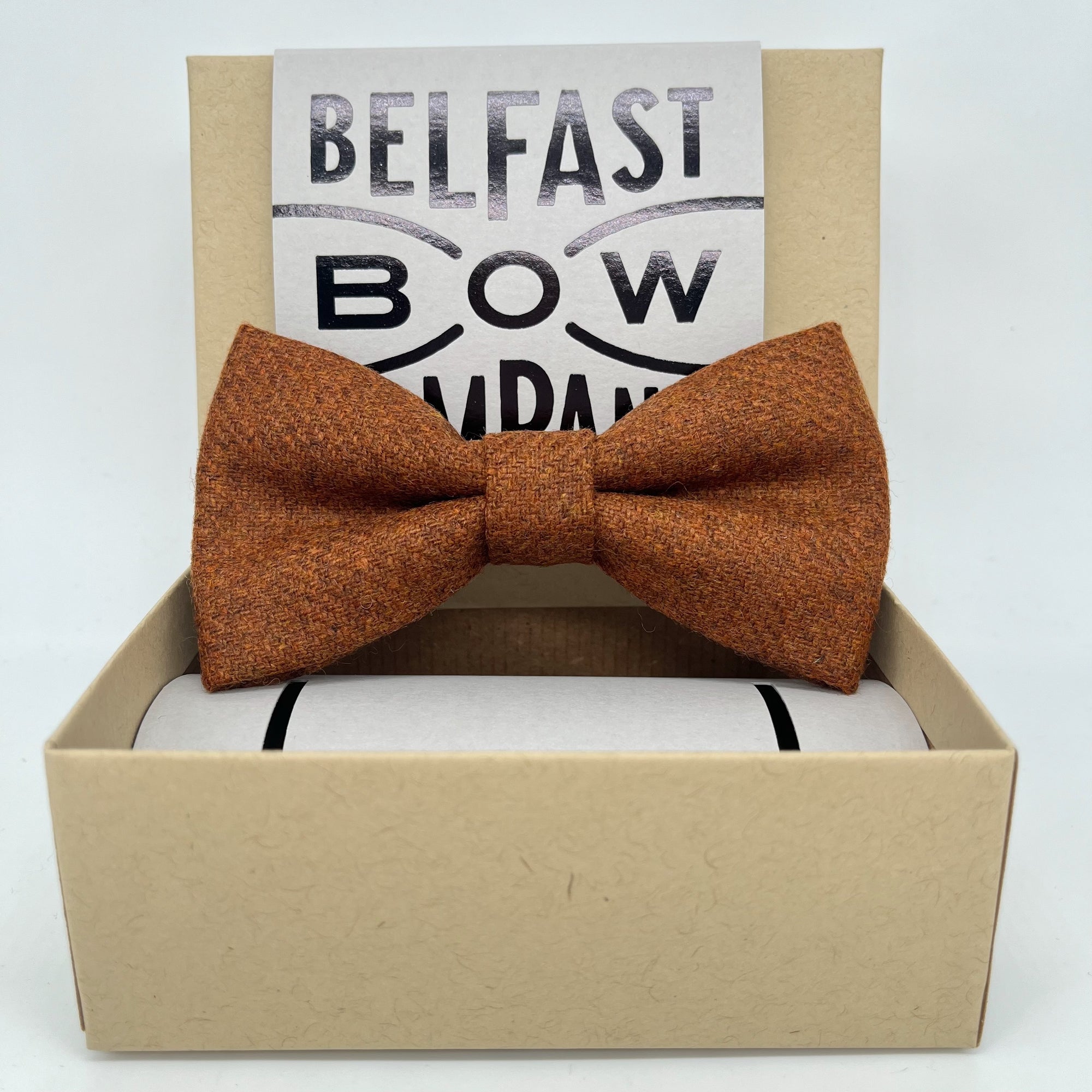 Tweed Bow Tie in Autumn Orange