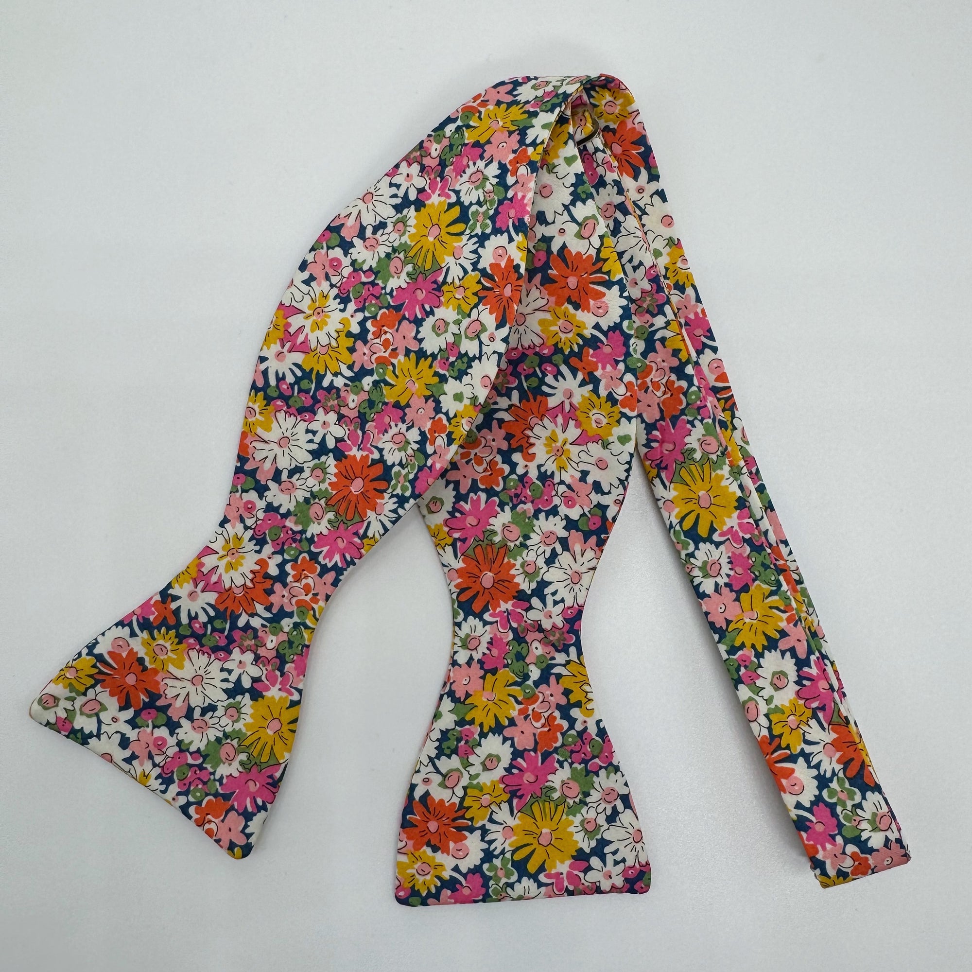 Liberty of London Bow Tie in Yellow & Pink Floral Daisies