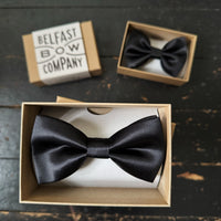 Black Silk Bow Tie by the Belfast Bow Company