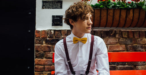 Yellow Irish Linen Bow Tie by the Belfast Bow Company