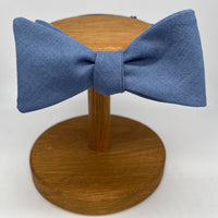 Slate Blue Self-Tie in Slate Blue by the Belfast Bow Company