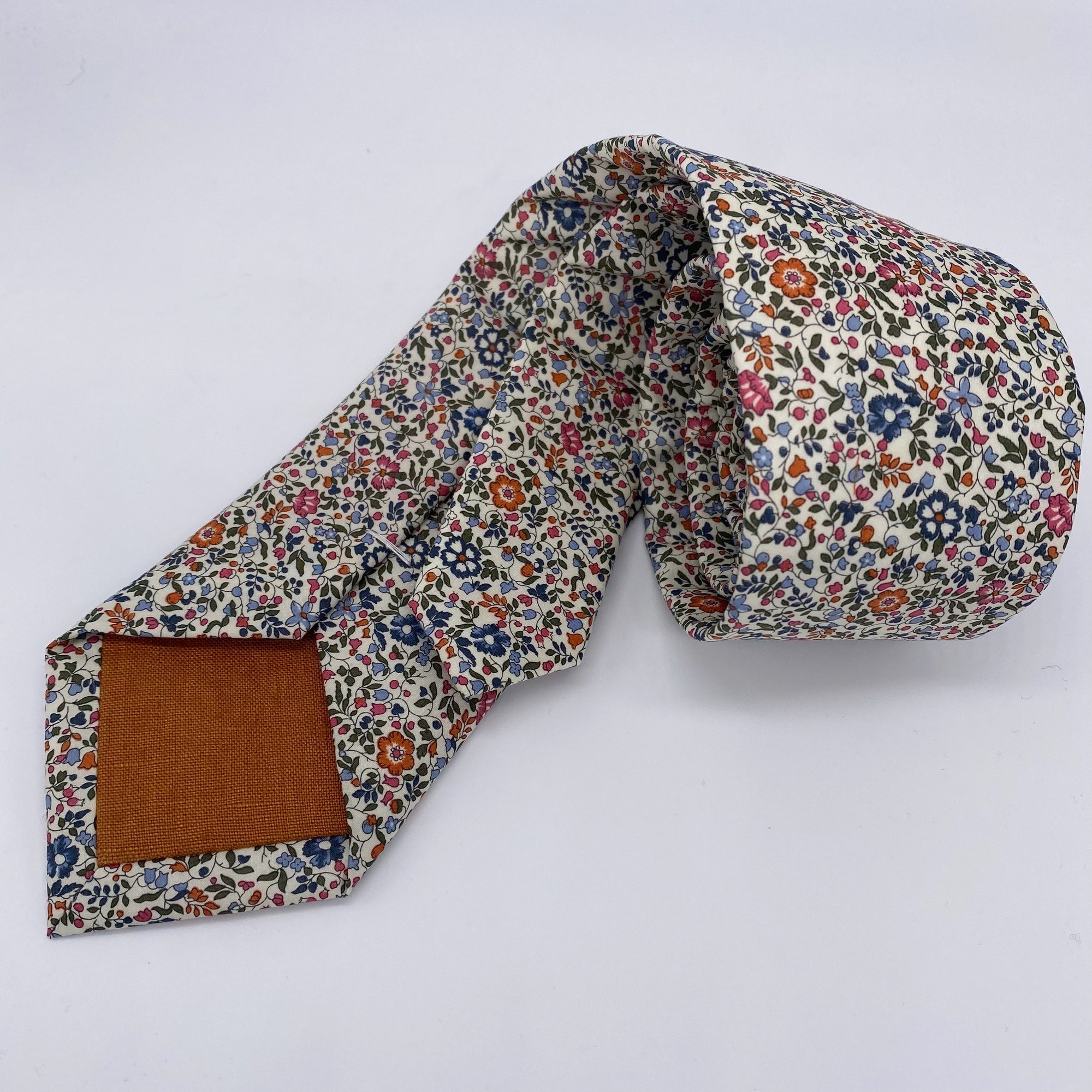 Liberty of London Tie in Burnt Orange Ditsy Floral