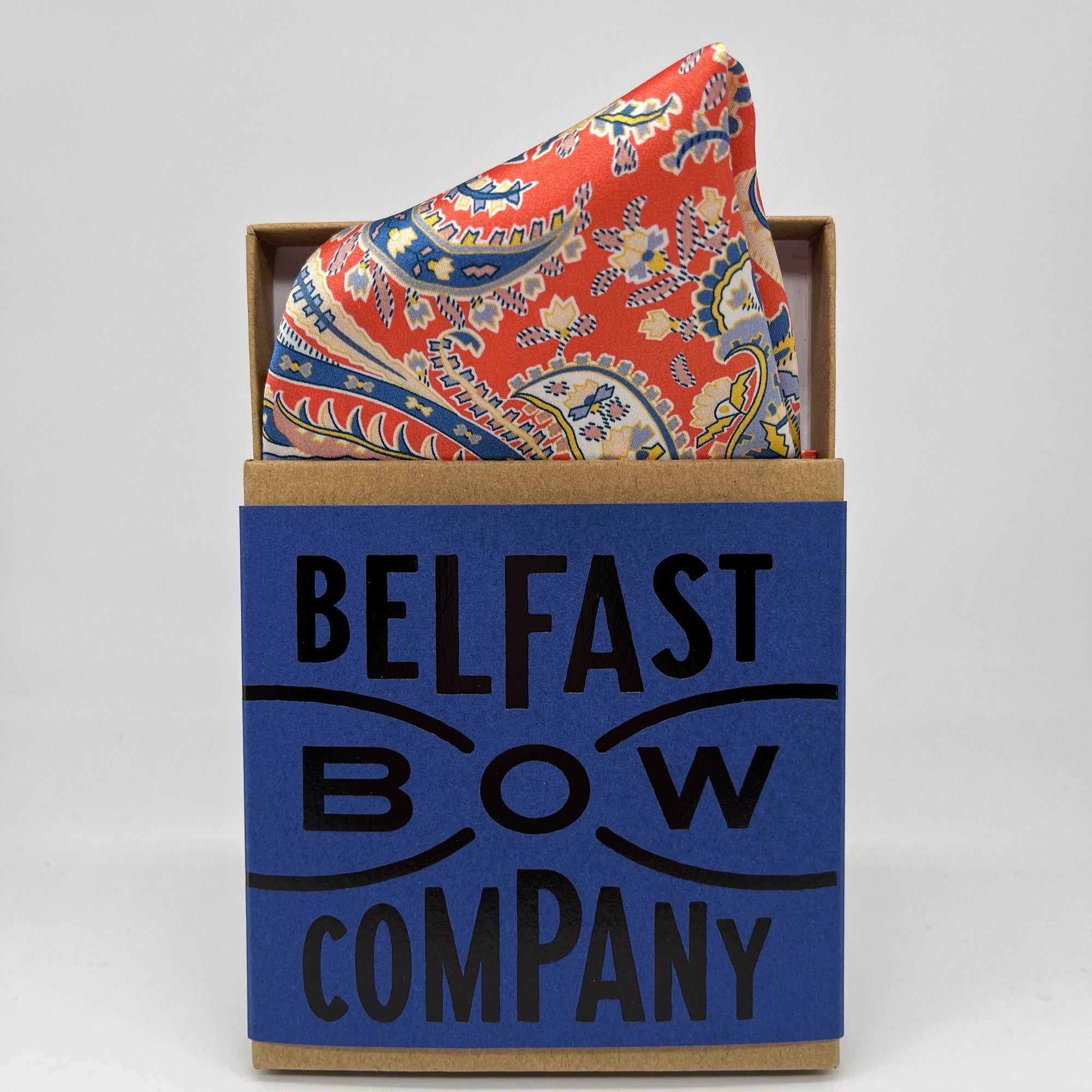Red Paisley Silk Handkerchief by the Belfast Bow Company