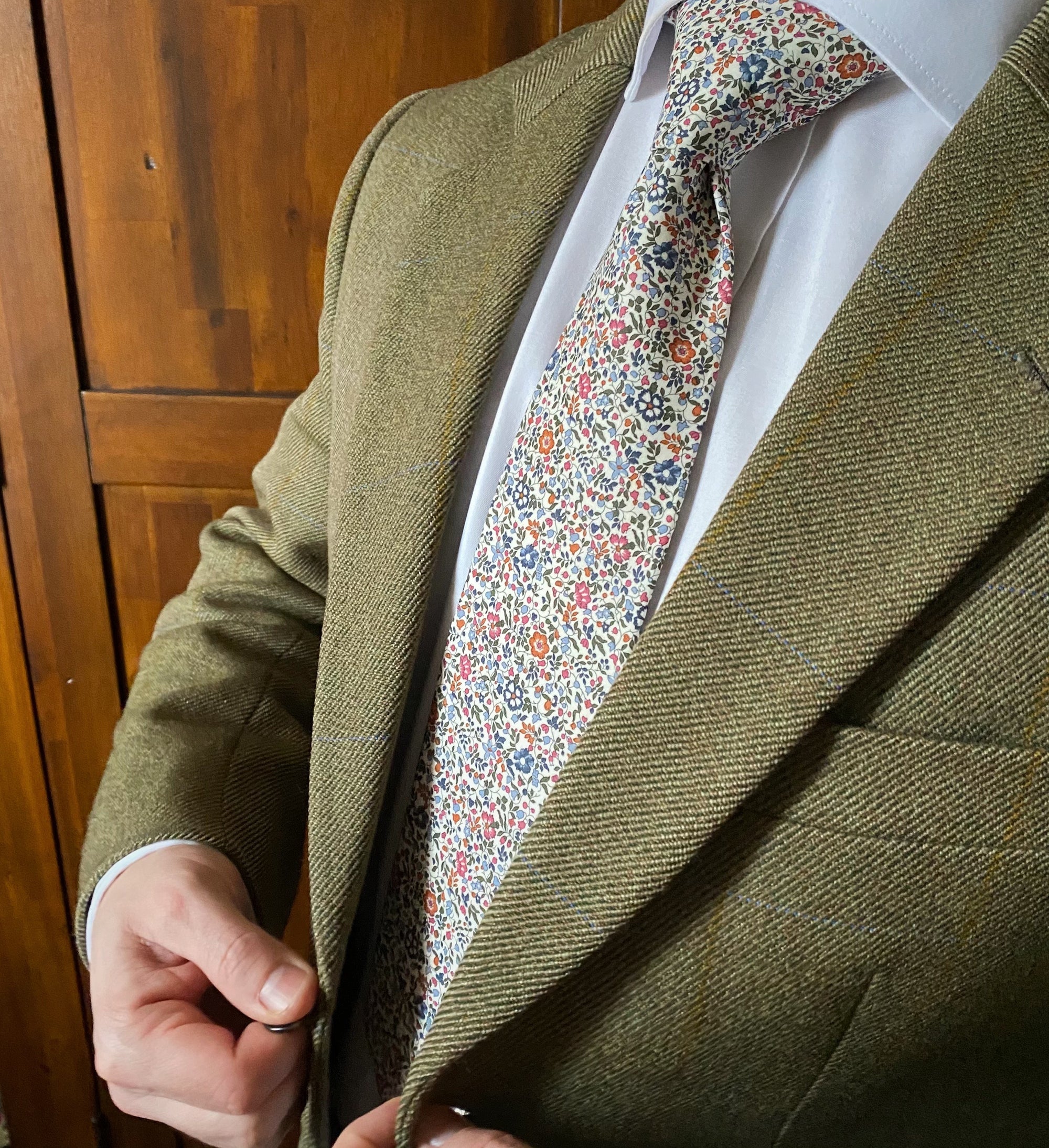 Liberty of London Tie in Burnt Orange Ditsy Floral