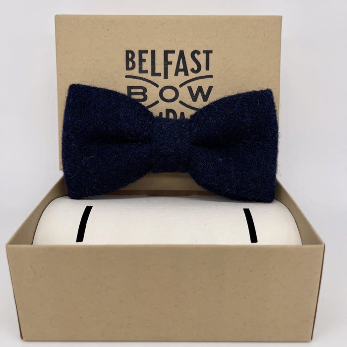 Harris Tweed Bow Tie in Navy by the Belfast Bow Company