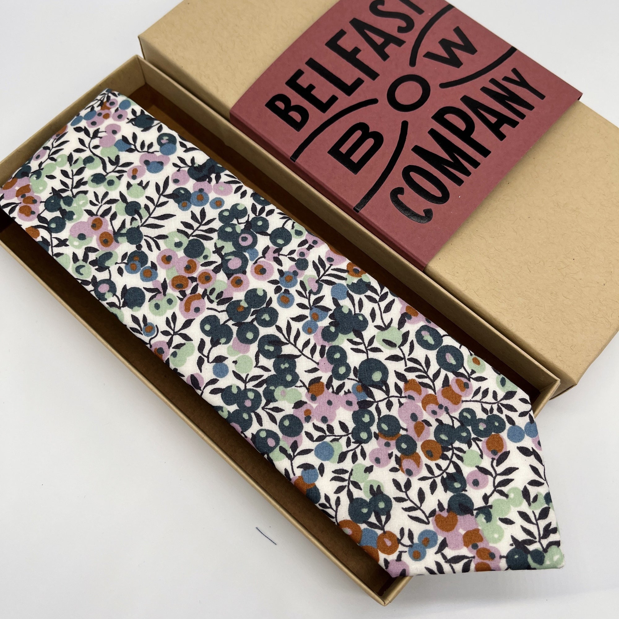 Liberty of London Tie in Blue Berries by the Belfast Bow Company