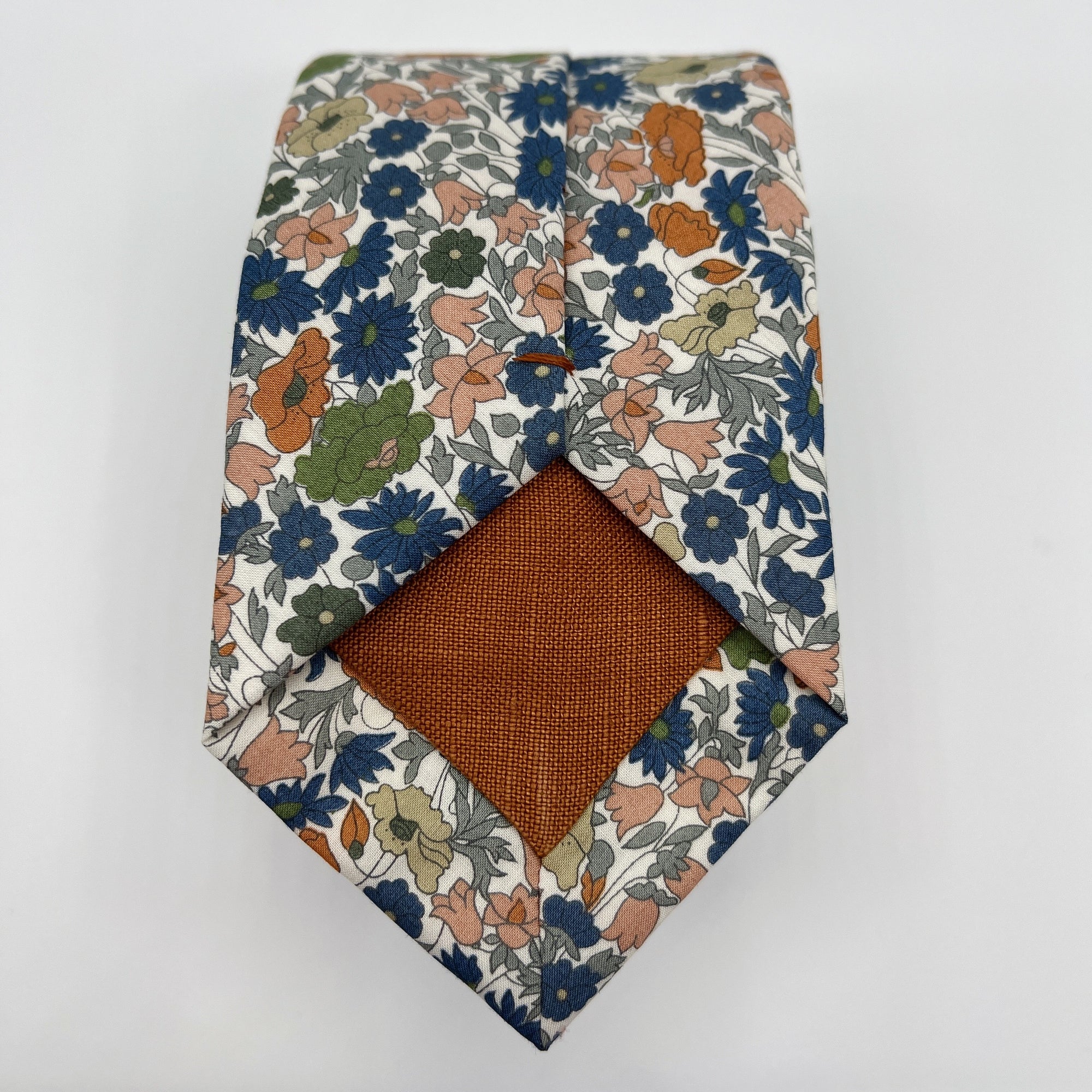 Liberty of London Tie in Orange & Green Meadow