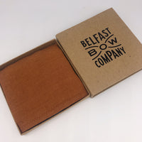 Irish Linen Pocket Square in Burnt Orange by the Belfast Bow Company