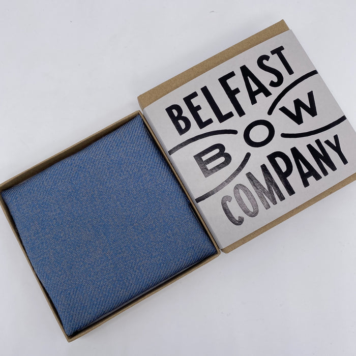 Islay Tweed Pocket Square in Blue by the Belfast Bow Company