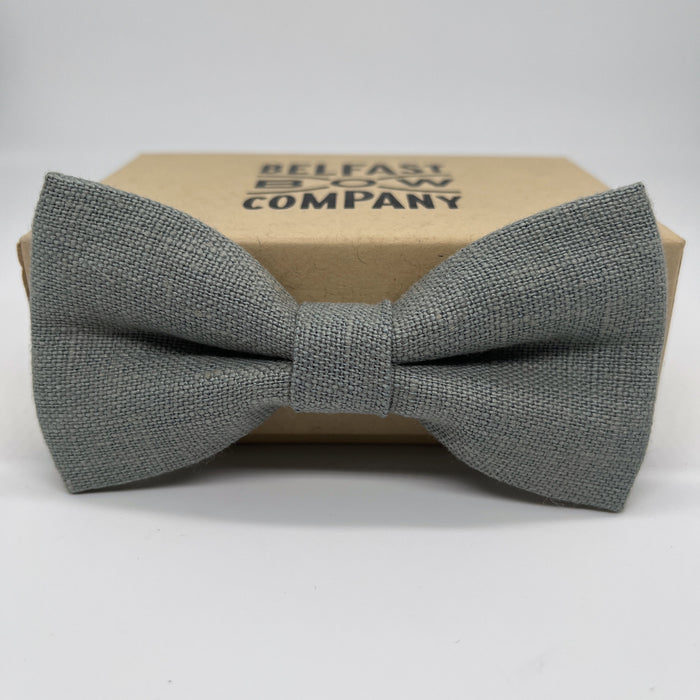 Irish Linen Bow Tie in Antique Sage by the Belfast Bow Company