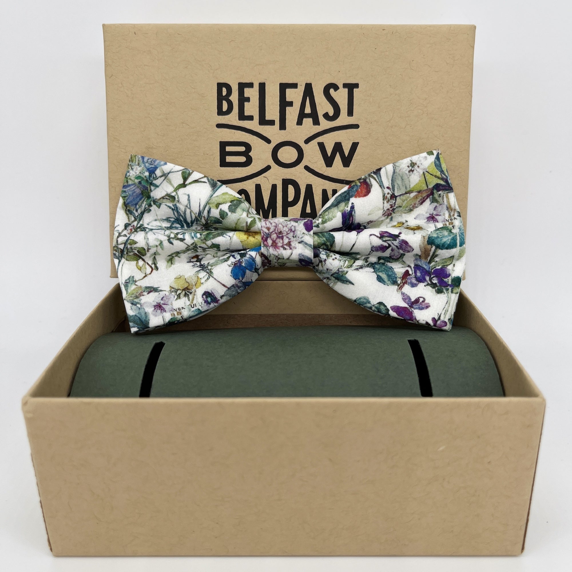 Wildflowers Dickie Bow Tie in Liberty of London Print by the Belfast Bow Company