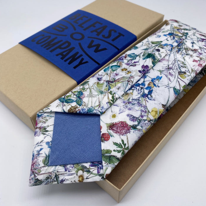 Liberty of London Tie in Wildflowers & Irish Linen by the Belfast Bow Company