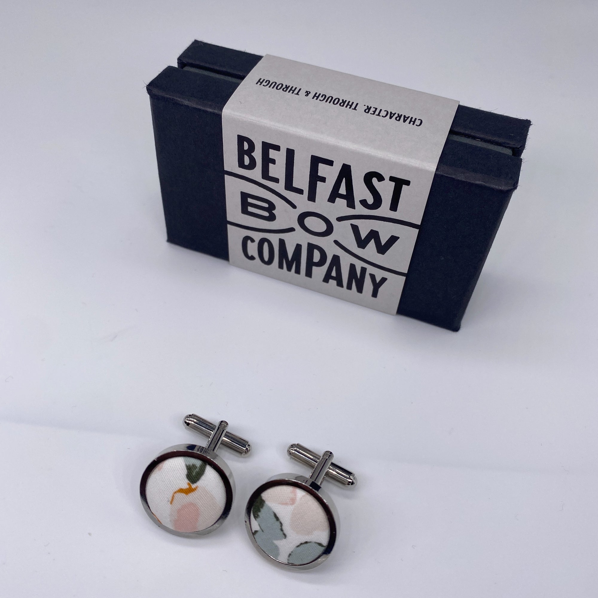 Boho Bloom Cufflinks in Blush Petals