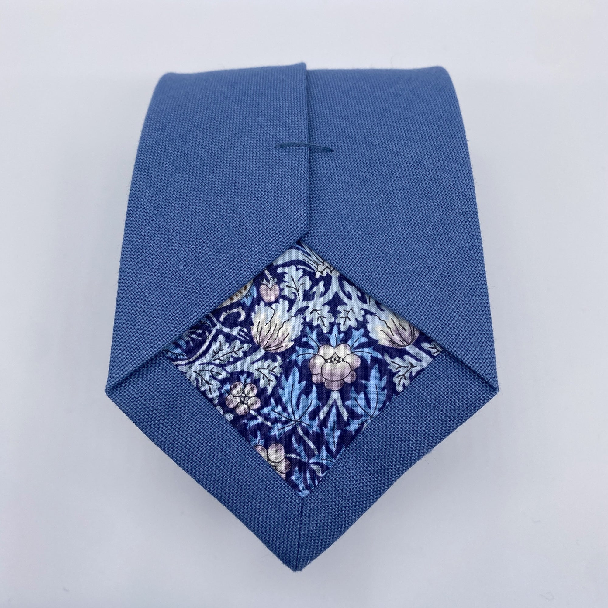 Irish Linen Tie in Slate Blue by the Belfast Bow Company