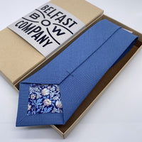 Irish Linen Tie in Slate Blue by the Belfast Bow Company