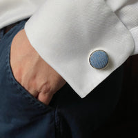 Handcrafted Cufflinks in Islay Tweed - Wool 7th anniversary gift for men by the Belfast Bow Company