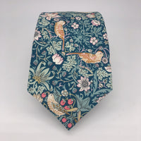 Liberty of London Tie in Green Strawberry Thief by the Belfast Bow Company