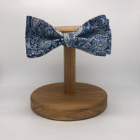 Liberty of London Self-Tie Bow Tie in Navy Paisley by the Belfast Bow Company