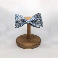 Liberty of London Self Tie Bow Tie in Navy and White Floral by the Belfast Bow Company
