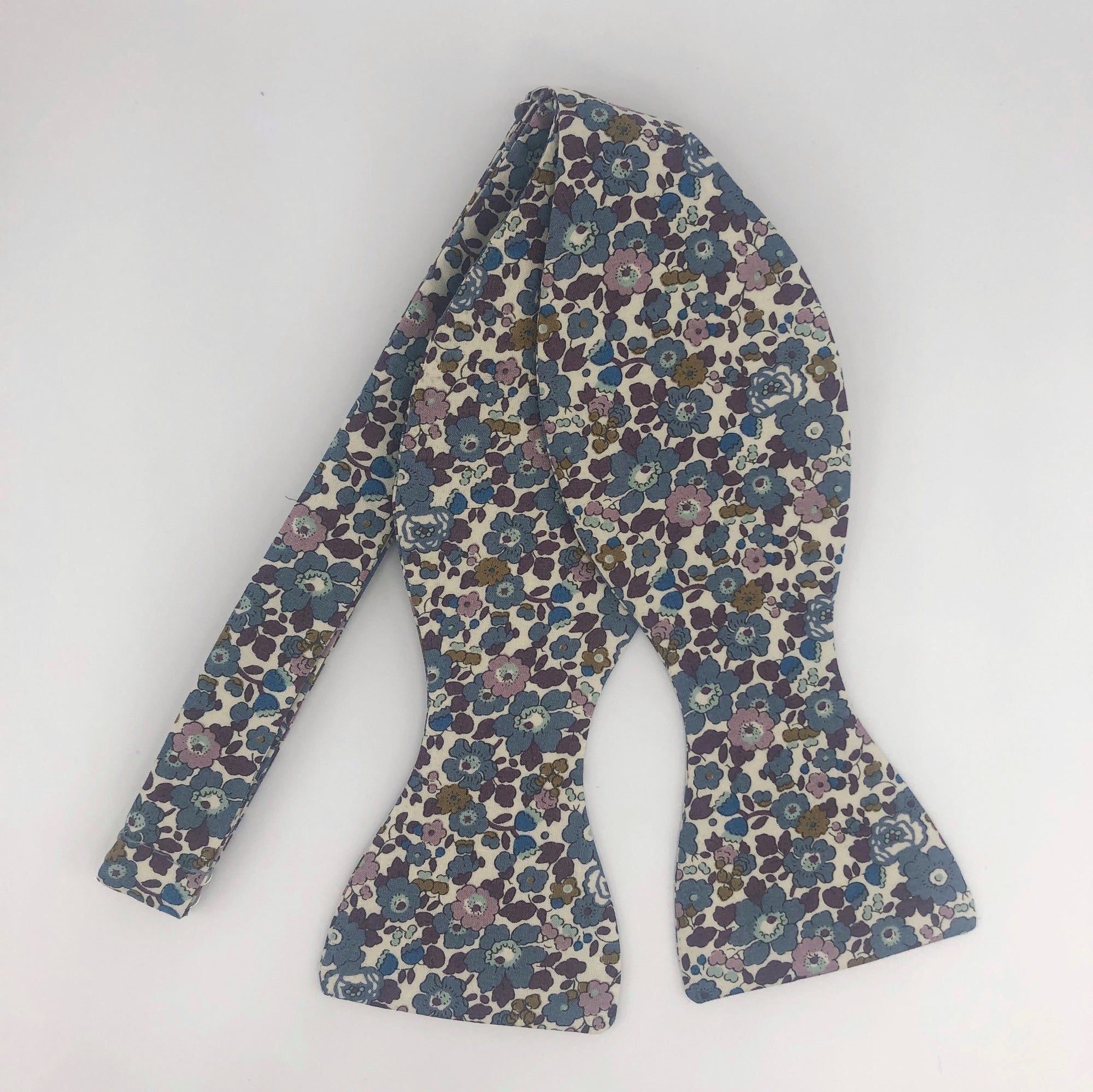Liberty of London Self-Tie Bow Tie in Fig Floral by the Belfast Bow Company