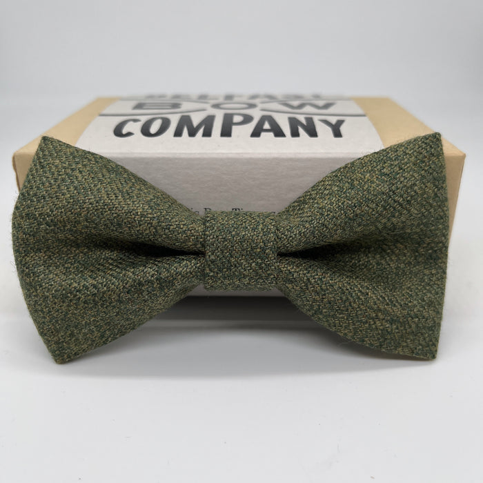 Islay Tweed Bow Tie in Olive Green by the Belfast Bow Company