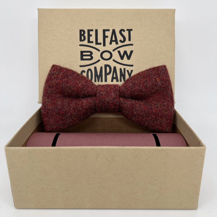 Tweed Bow Tie in Paprika by the Belfast Bow Company