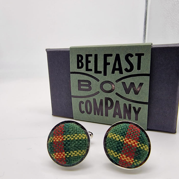 County Armagh Tartan Cufflinks by the Belfast Bow Company