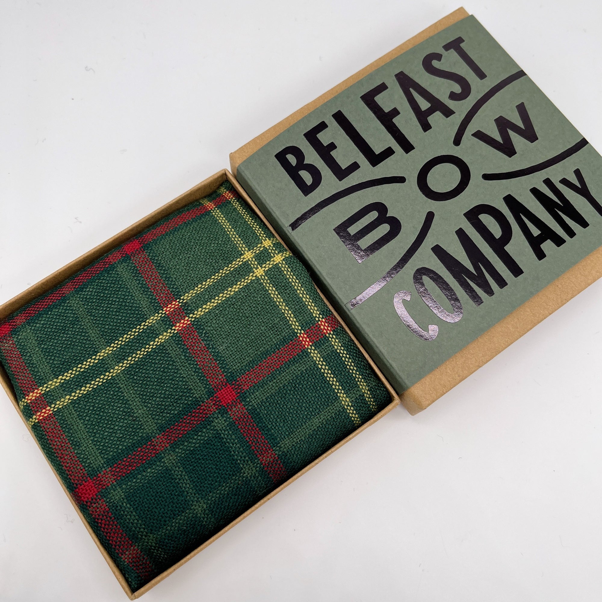County Armagh Tartan Pocket Square by the Belfast Bow Company