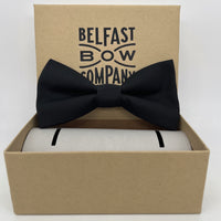 Black Bow Tie in Luxury Cotton by the Belfast Bow Company