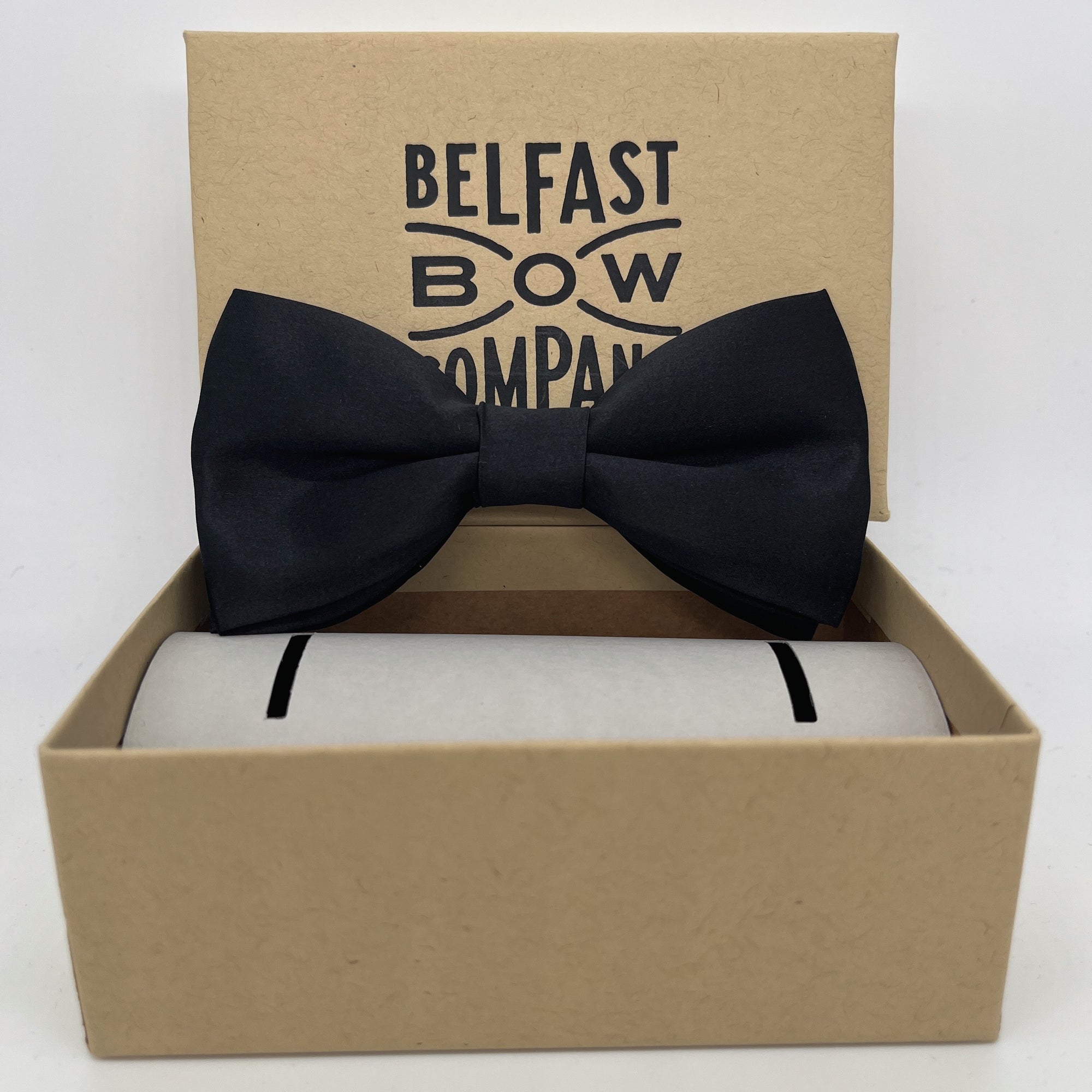 Black Silk Bow Tie by the Belfast Bow Company