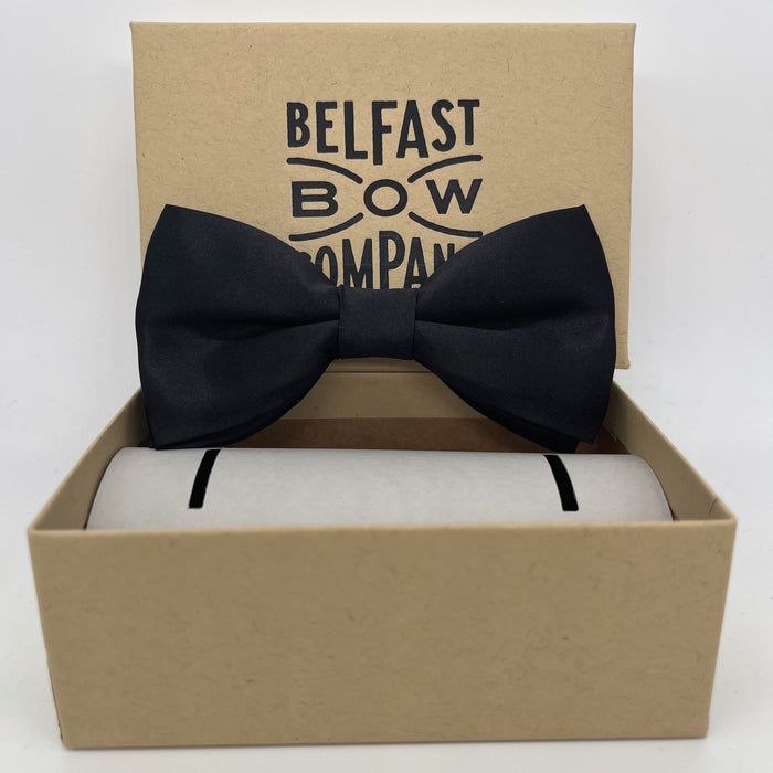 Black Silk Bow Tie by the Belfast Bow Company