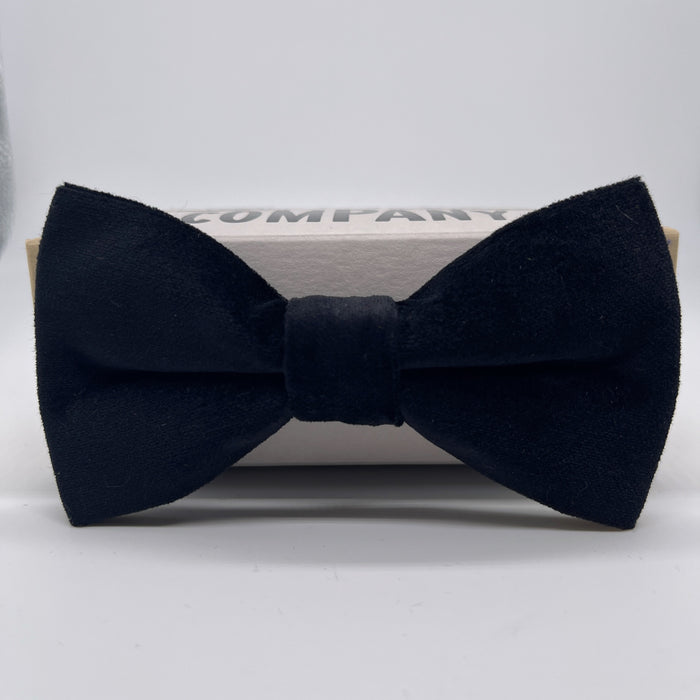 Velvet Bow Tie in Black by the Belfast Bow Company