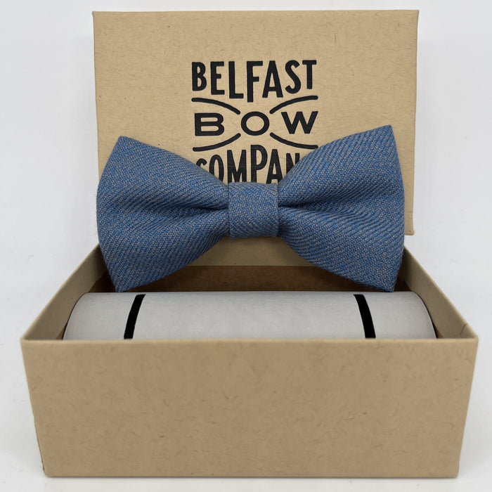 Tweed Bow Tie in Blue Islay by the Belfast Bow Company