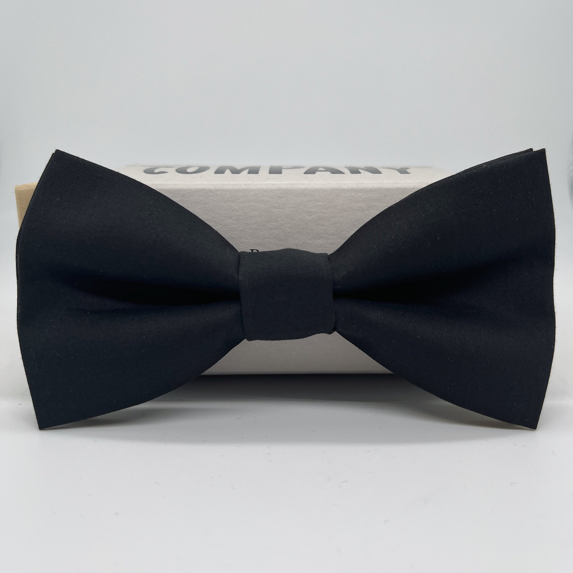 Black Bow Tie in Luxury Cotton by the Belfast Bow Company