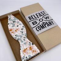 Blush Petals Self-Tie Bow Tie by the Belfast Bow Company