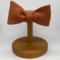 Burnt Orange Irish linen self-tie by the belfast bow company