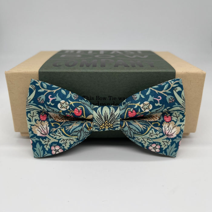 Boys bow tie in strawberry thief by the belfast bow company