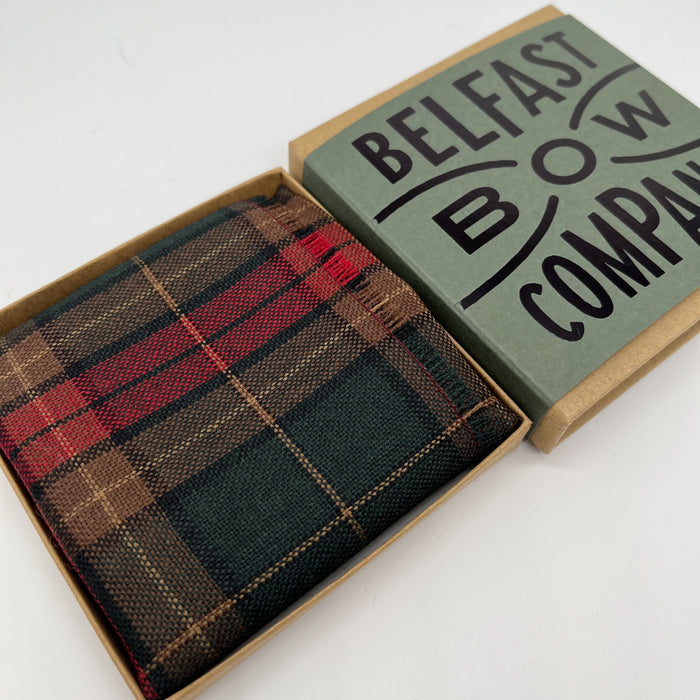 County Cavan Tartan Pocket Square by the Belfast Bow Company