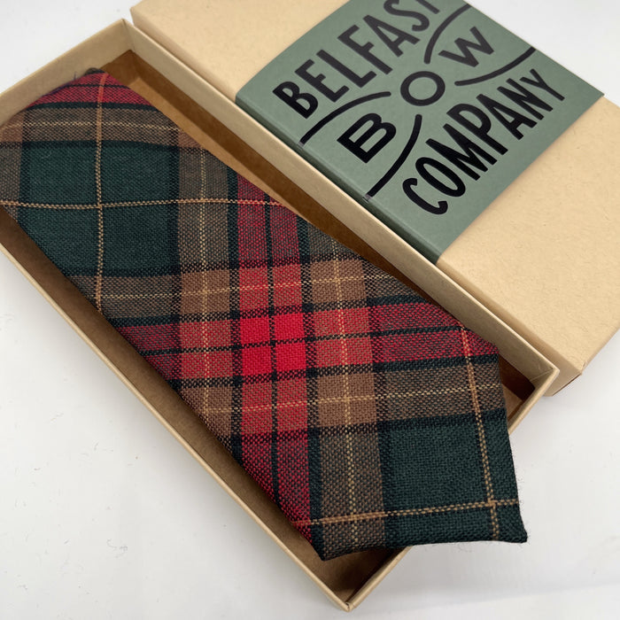 County Cavan Tartan Tie by the Belfast Bow Company