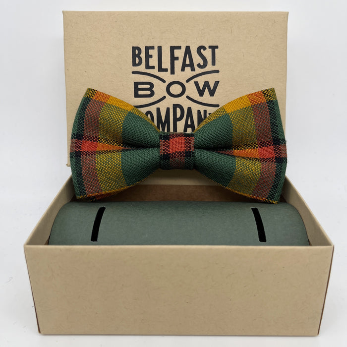 County Londonderry Derry Tartan Dickie Bow Tie by the Belfast Bow Company
