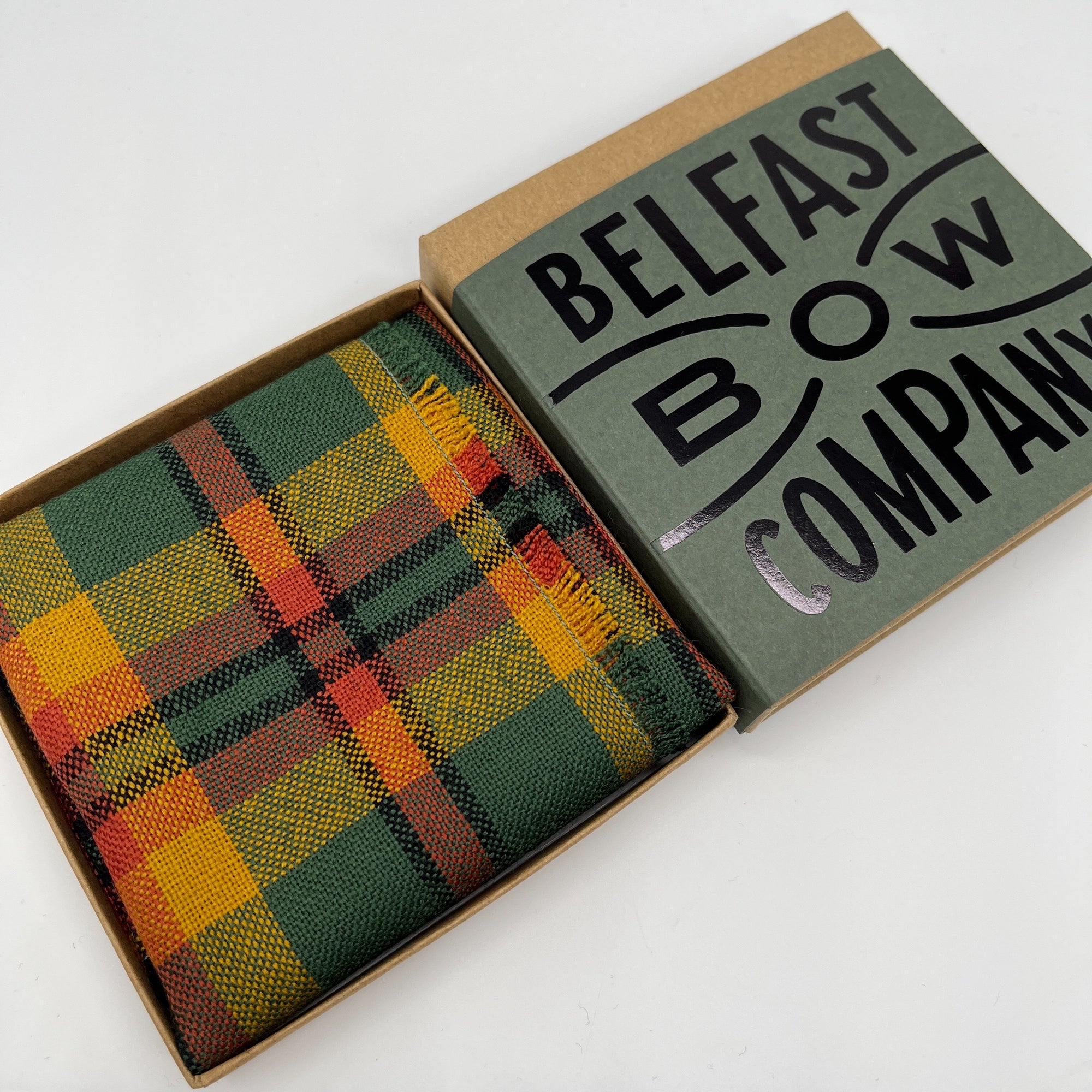 County Londonderry Derry Tartan Pocket Square by the Belfast Bow Company