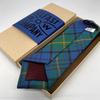 County Donegal Tartan Tie with Irish linen Tip by the Belfast Bow Company