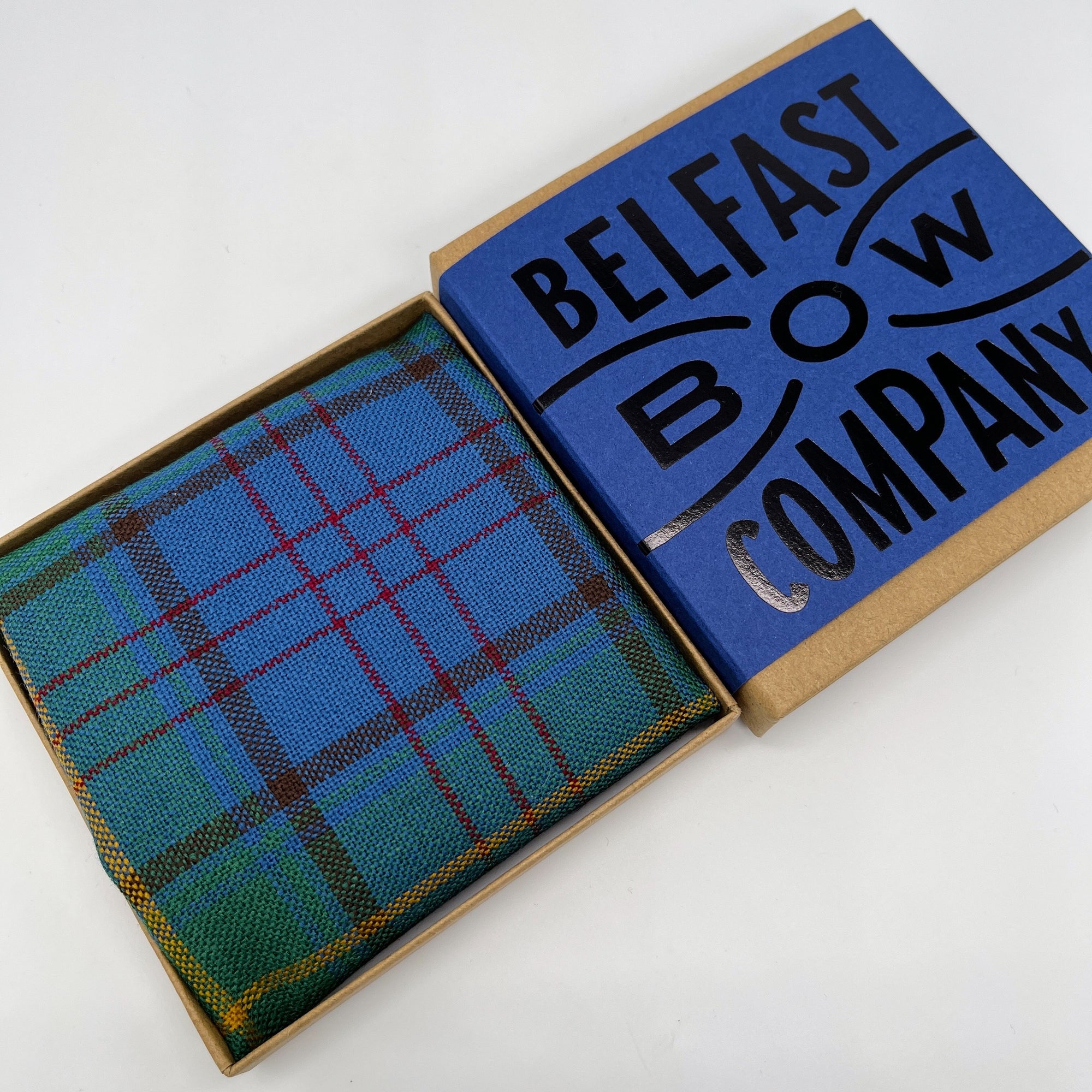 County Donegal Tartan Pocket Square by the Belfast Bow Company
