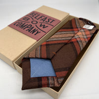 County Down Tartan Tie with Irish Linen Tip by the Belfast Bow Company