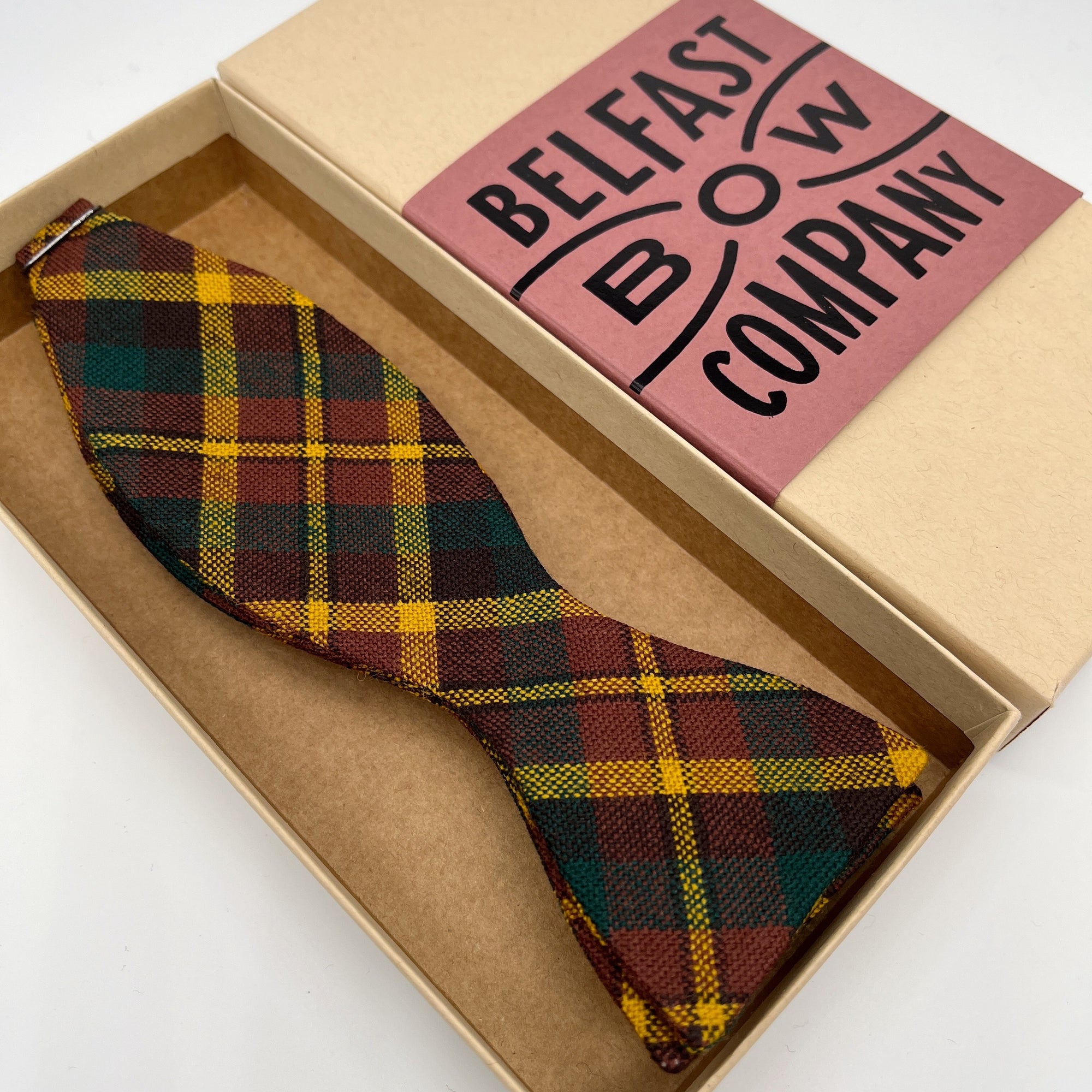 County Monaghan Tartan Self-Tie Bow Tie by the Belfast Bow Company