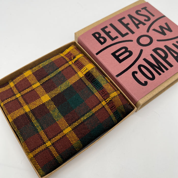 County Monaghan Tartan Pocket Square by the Belfast Bow Company