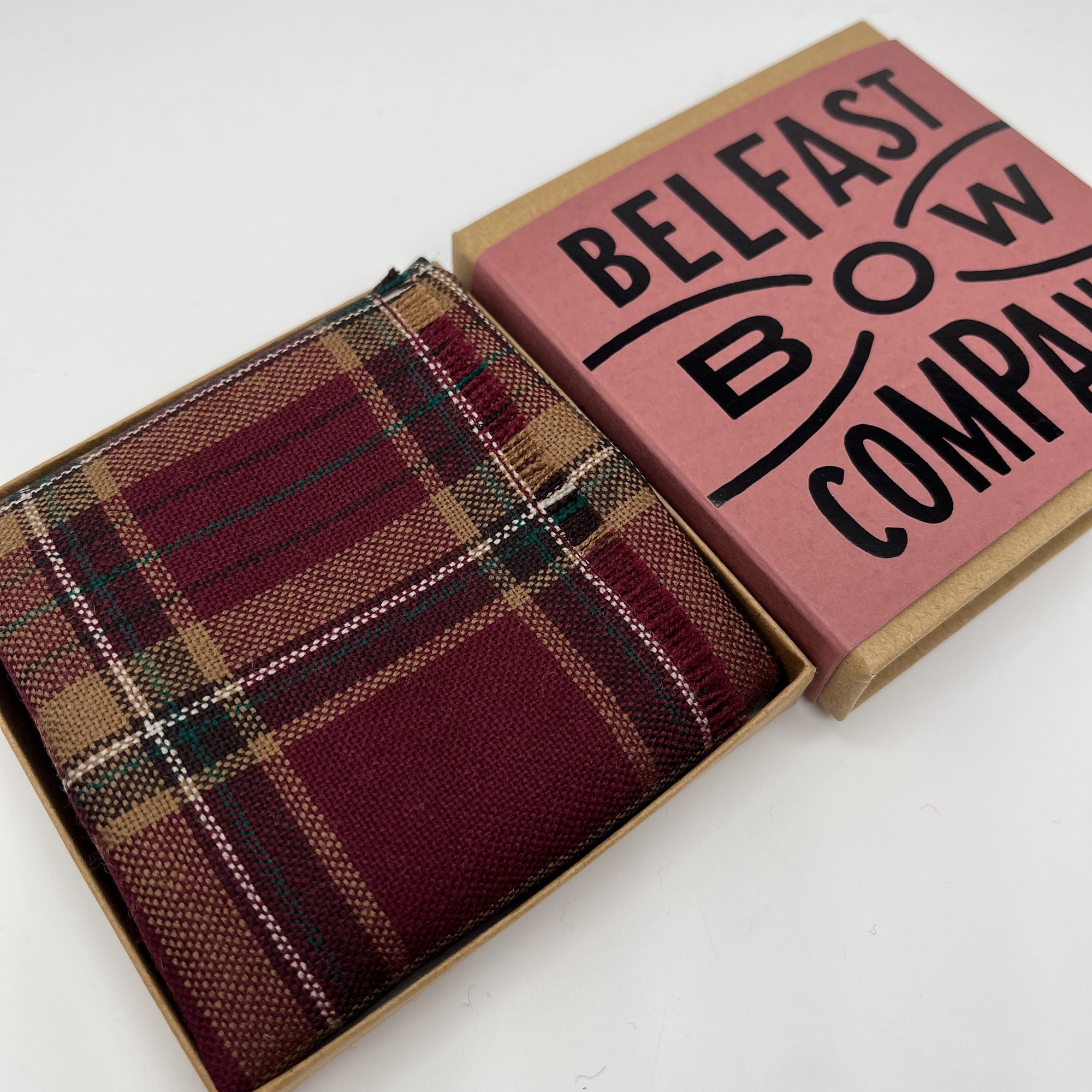 County Tyrone Tartan Pocket Square by the Belfast Bow Company