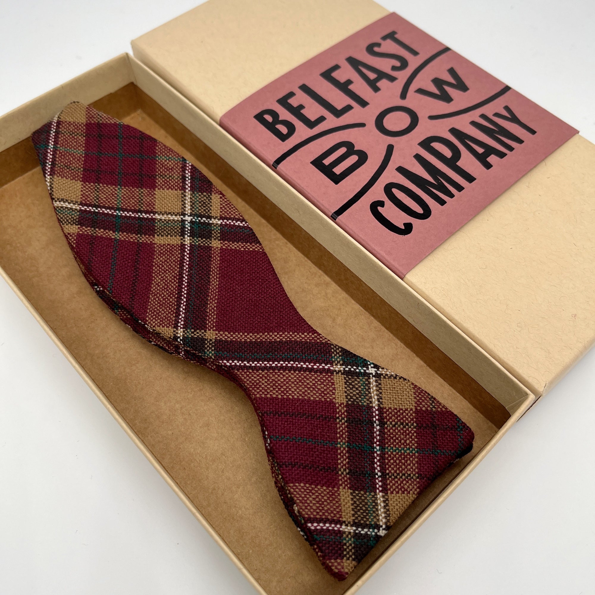 County Tyrone Tartan Self-Tie Bow Tie by the Belfast Bow Company