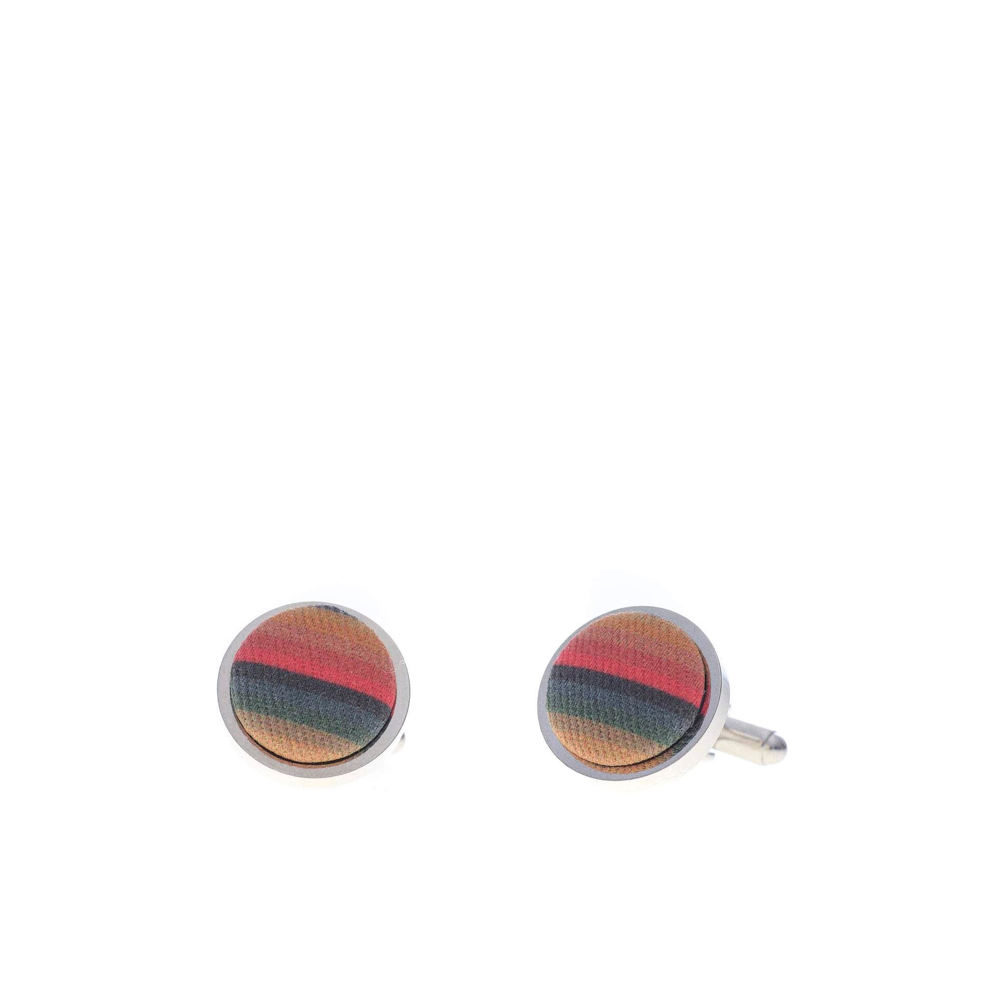 Doctor Who Cufflinks with Rainbow Stripe by the Belfast Bow Company