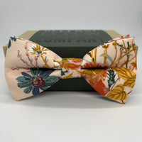 Boho Blooms Bow Tie in Nude Floral by the Belfast Bow Company